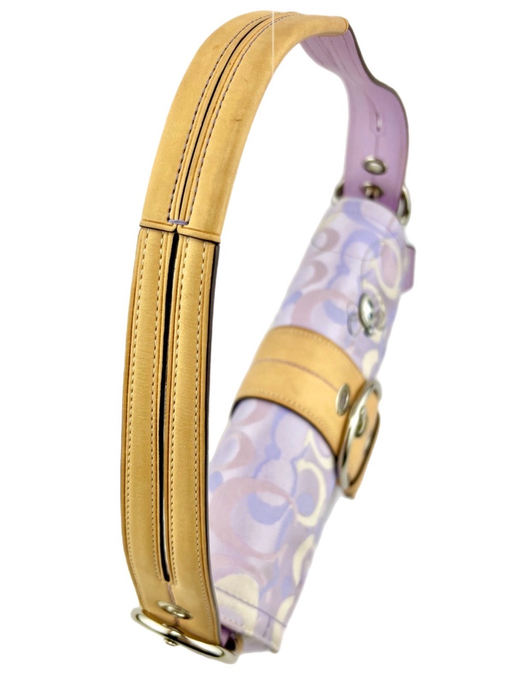 COACH Purple Soho Signature LADYBUG Shoulder Bag/Leather Buckle Style 1555 Y2K - Picture 5 of 16